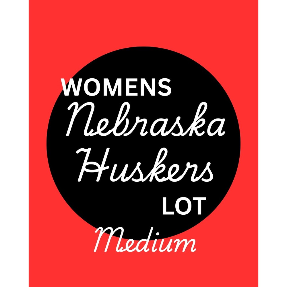 Womens Nebraska Huskers Lot of 3 Shirts Medium Red Black NCAA College Fan Gear